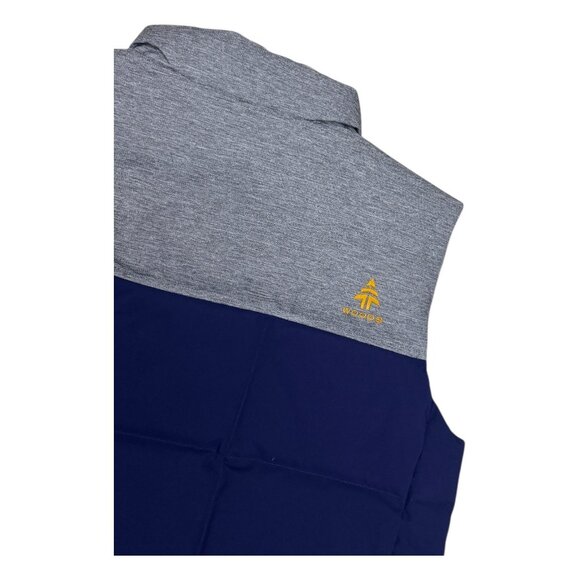 WOODS Adrian Duck Down Fill Blue Winter Puffer Parka Vest Mens Large - Picture 8 of 9